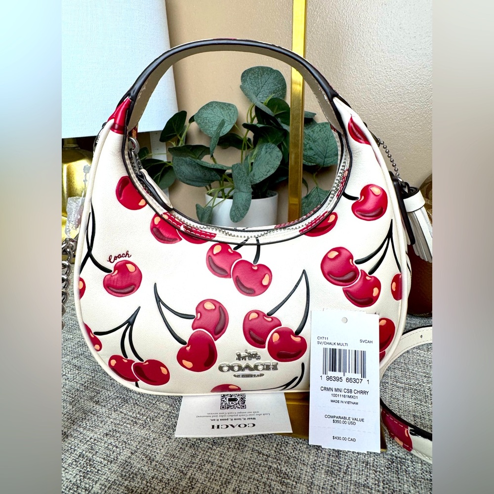 Carmen Mini Crossbody Bag With Cherry Print,Women's Bag